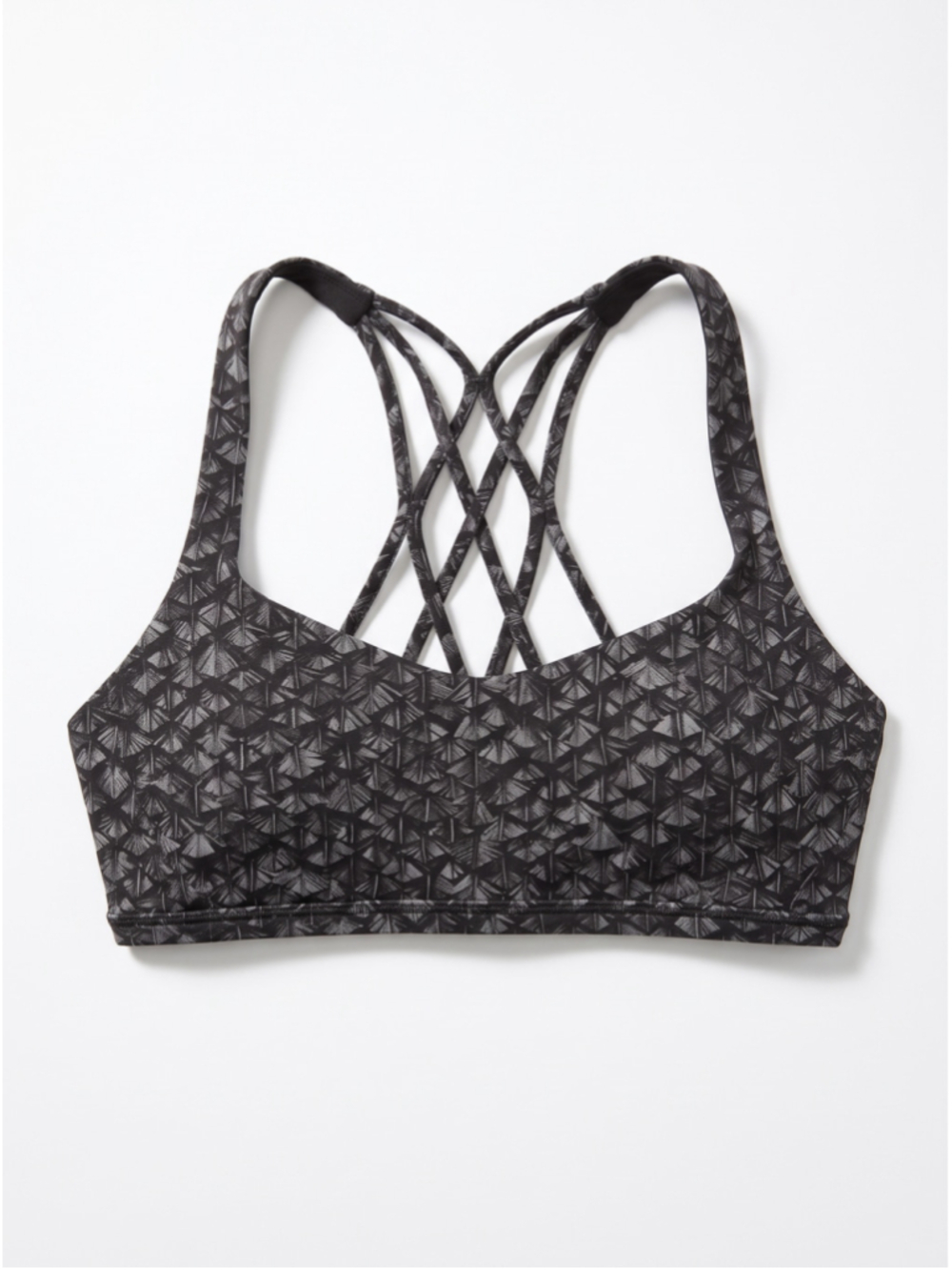 LULULEMON Free To yBe Zen Bra Iridescent Multi Black Sports Bra Yoga Gym, Sz 4